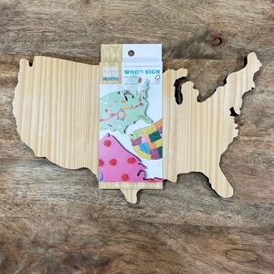 NEW U.S. Hanging Wood Sign-Charcuterie? Crafts? Travel Tracking?
